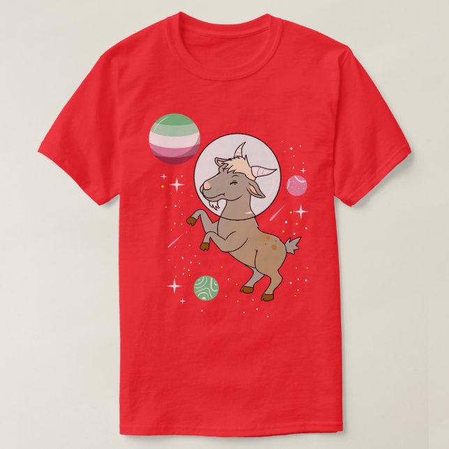 Camiseta Goat Astronaut Abroseual Pride  (Frente do Design)