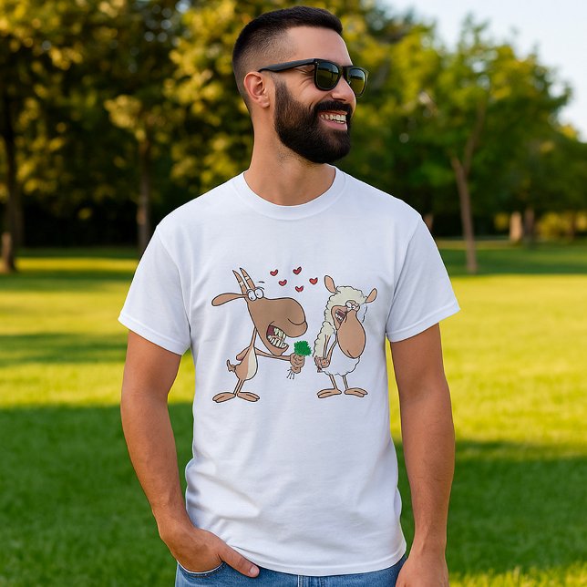 Camiseta Goat E Ovinos Apaixonados (Criador carregado)