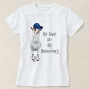 Camiseta Goat Engraçado Comeu Minha Casa