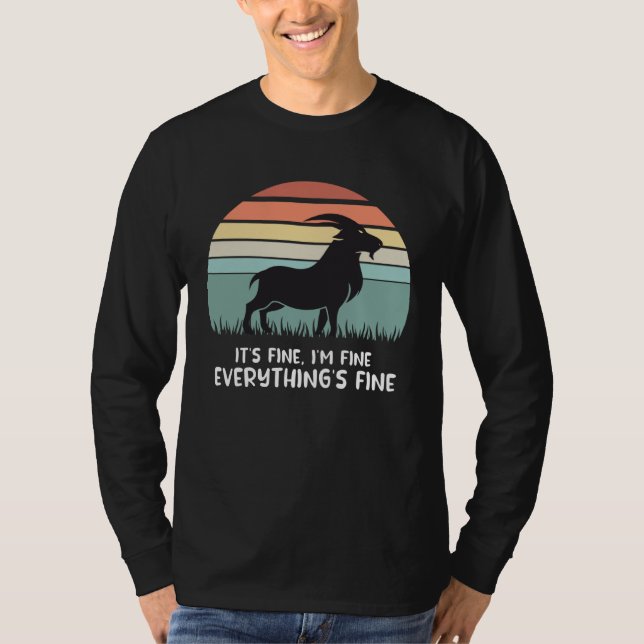 Camiseta goat it s fine i m fine everything is fine (Frente)