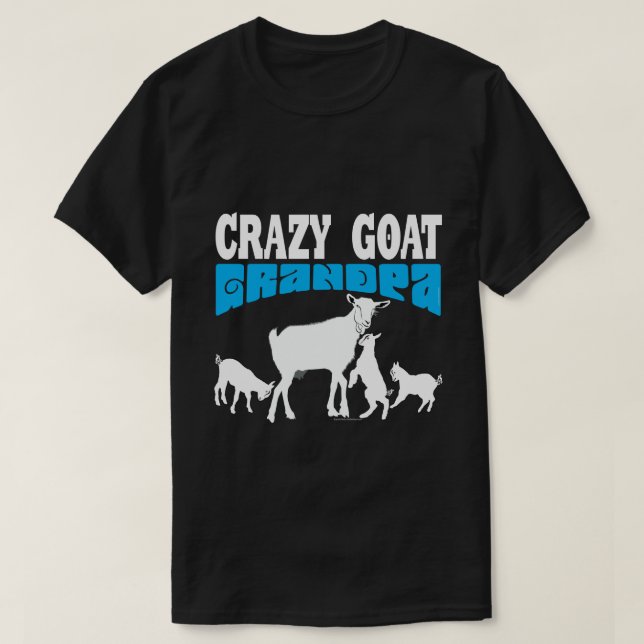 Camiseta GOAT Lover | Cabra louca Vovô azul GYG (Frente do Design)