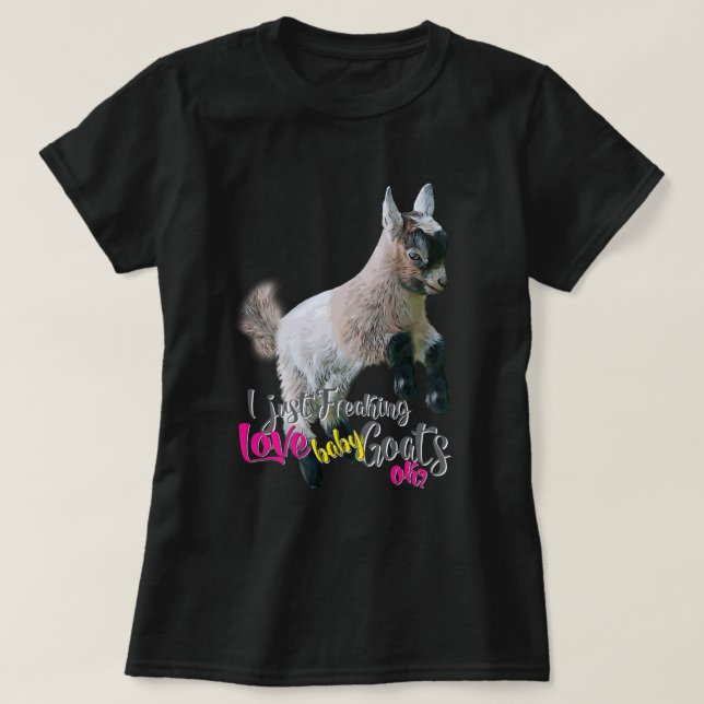 Camiseta GOAT LOVER | Eu apenas assusto amor bebezinho OK (Frente do Design)