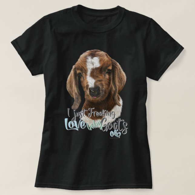 Camiseta GOAT LOVER | Eu apenas assusto amor bebezinho OK (Frente do Design)