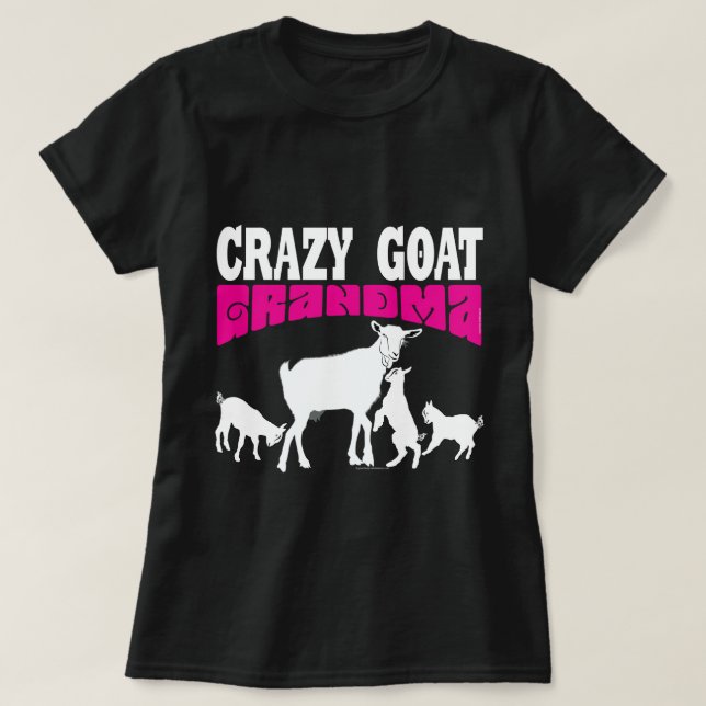 Camiseta GOAT Lover | GYG Rosa Rosa, avó cabra louca (Frente do Design)