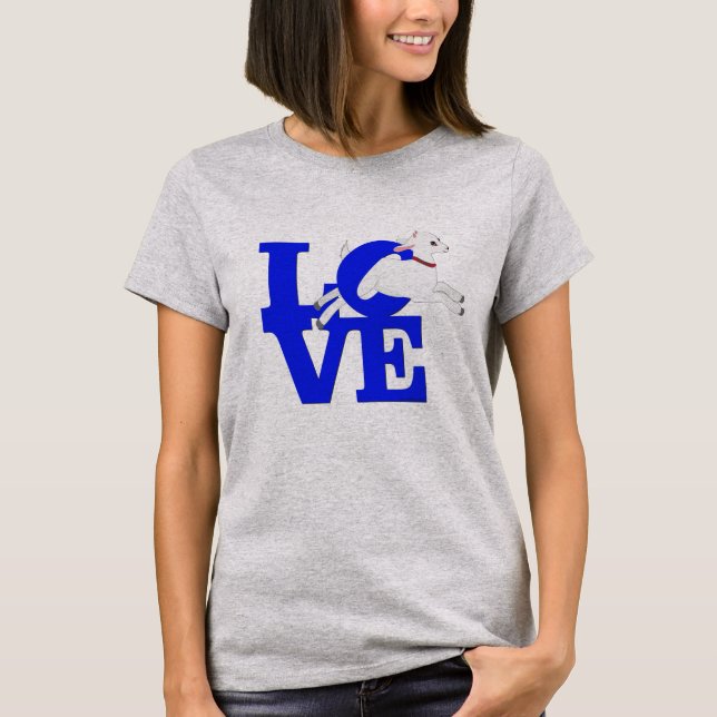 Camiseta GOAT LOVER | ROYAL BLUE Goat L O V E - Cabra branc (Frente)