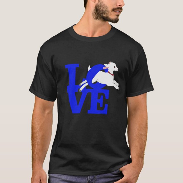 Camiseta GOAT LOVER | ROYAL BLUE Goat L O V E DARK (Frente)