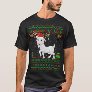 Camiseta Goat Lover Santa Hat Correspondendo ao Natal Feio
