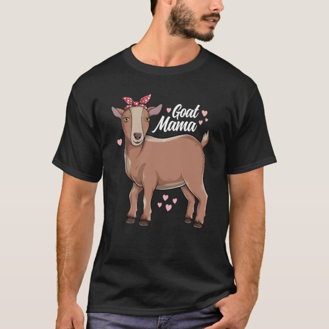 Camiseta Goat Mama Cute Farm Animal Goats Girls Women (Frente)