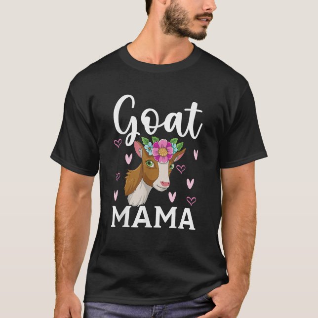 Camiseta Goat Mama Ranch Fazenda Animal Goat Whisperer Mães (Frente)