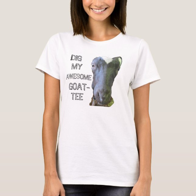 Camiseta Goat "MY AWESOME GOAT-TEE" Mulher: Bebê (Frente)