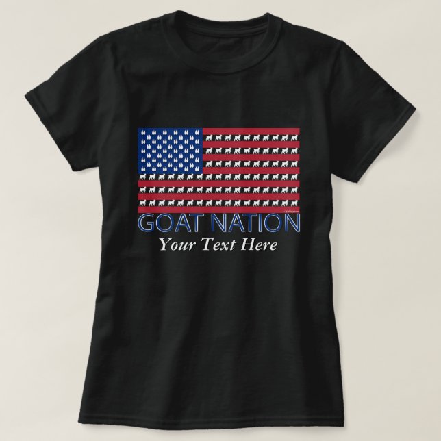 Camiseta GOAT NATION The American Goat GetYerGoat™ (Frente do Design)