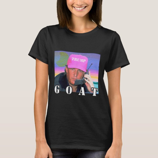 Camiseta Goat Republican Trump 2024 Engraçado (Frente)
