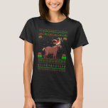 Camiseta Goat Santa Hat Matching Ugly Mountain Goat Christm<br><div class="desc">Capuchar Papai Noel Correspondendo Ao Natal De Cabra Feia.</div>