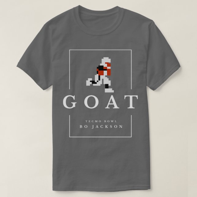 Camiseta GOAT Tecmo Bowl Bo Jackson (Frente do Design)