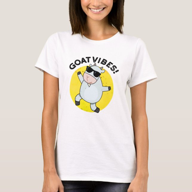Camiseta Goat Vibes Funny Good Vibes Animal Pun (Frente)