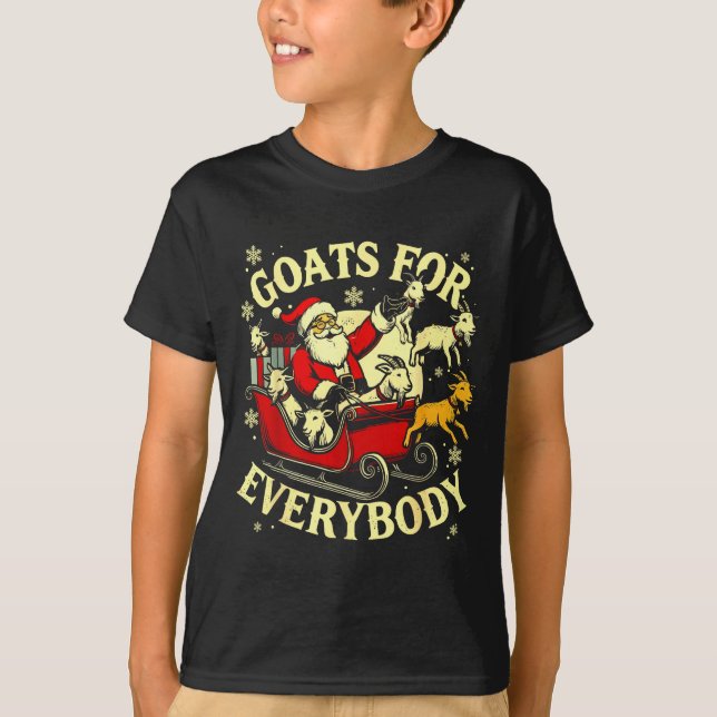 Camiseta Goats For Everybody Santa Funny Christmas Goat Mom (Frente)