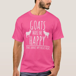 Camiseta Goats Me Faz Feliz Humanos Fazer Minha Cabeça Mago