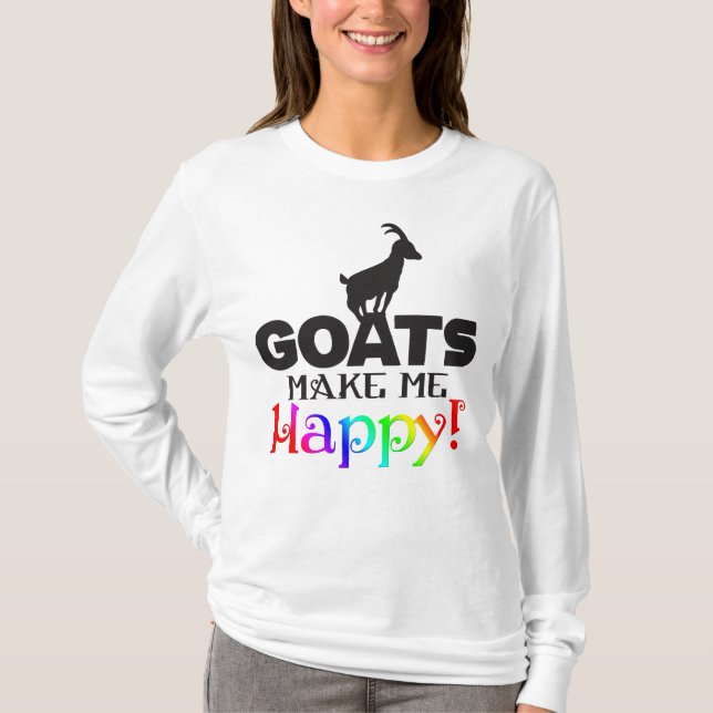 Camiseta GOATS me fazem feliz (Frente)