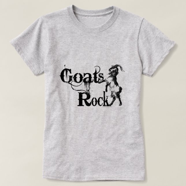 Camiseta GOATS ROCK | por TotallyGoatally™ (Frente do Design)