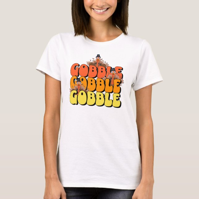 Camiseta Gobble - Ação de Graças na Turquia (Frente)