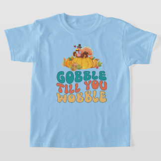 Camiseta Gobble Até Que Você Acaba A Ação De Graças Da Turq
