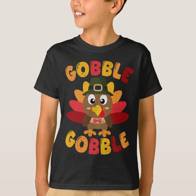 Camiseta Gobble Gobble - Ação de Graças (Frente)