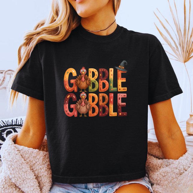 Camiseta Gobble Gobble Funny Thanksgiving Turkey Cute Fall (Criador carregado)