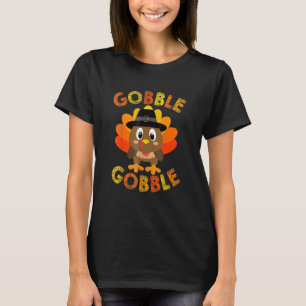 Camiseta Gobble Gobble Gobble Turco Peregrindo Meninos Do Q