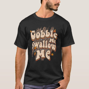 Camiseta Gobble Me Engole Leopard Impressão de Ação de Graç