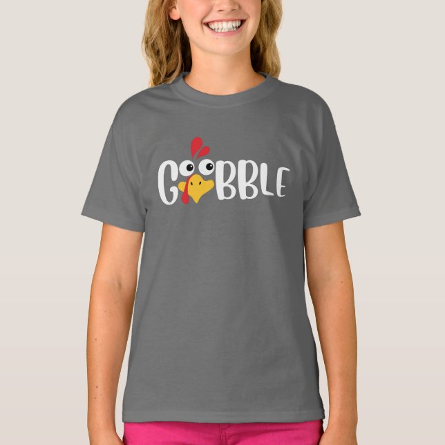 Camiseta Gobble Thanksgiving Turkey (Frente)