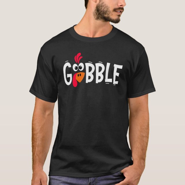 Camiseta Gobble Til You Wobble  Baby Outfit Toddler Thanksg (Frente)