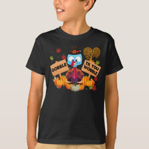 Camiseta Gobble Til You Wobble Baby Outfit Toddler Thanksgi