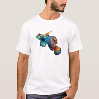 Camiseta Góbio geométrico de Dragonett do mandarino do