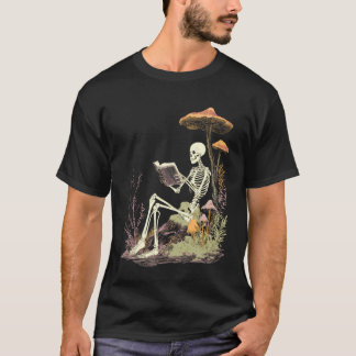 Camiseta Goblincore Cottagecore Dark Academia Esqueleto Cog