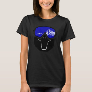 Camiseta Góculos de Neve e Montanha Máscara em Distância