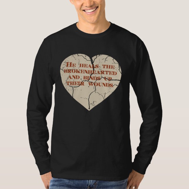 Camiseta God and Christian Psalm 1473 Healing Heart Jesus C (Frente)