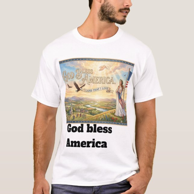 Camiseta God Bless America  (Frente)