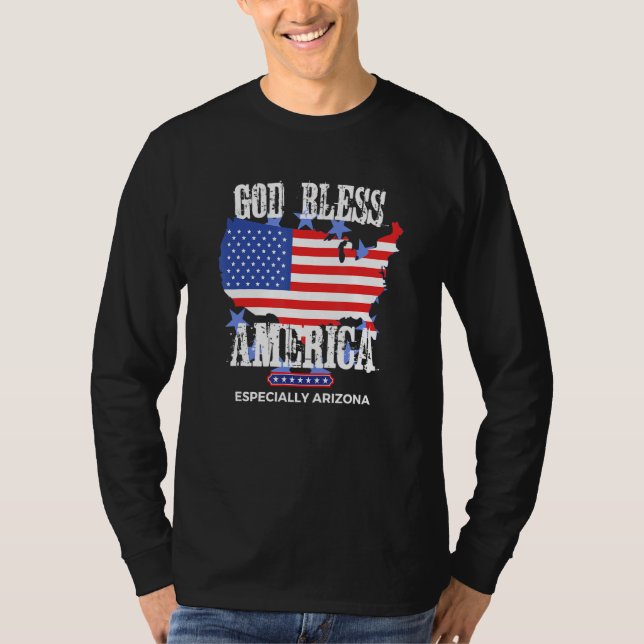 Camiseta God Bless America Especially Arizona Awesome US St (Frente)