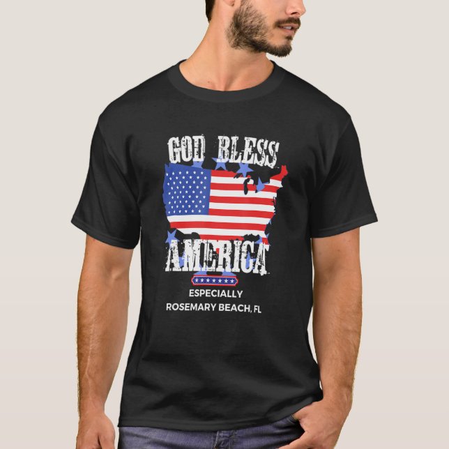 Camiseta God Bless America Especially Rosemary-Beach FL US  (Frente)