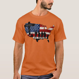 Camiseta God Bless America Flag Faith Cross Veteran Patriot