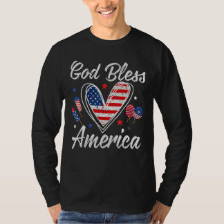 Camiseta God bless America Patriotic Independence Day 4th O
