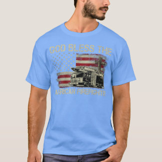 Camiseta God Bless The American Firefighter Shirt T-Shirt