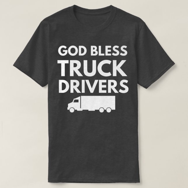 Camiseta God Bless Truck Drivers  (Frente do Design)