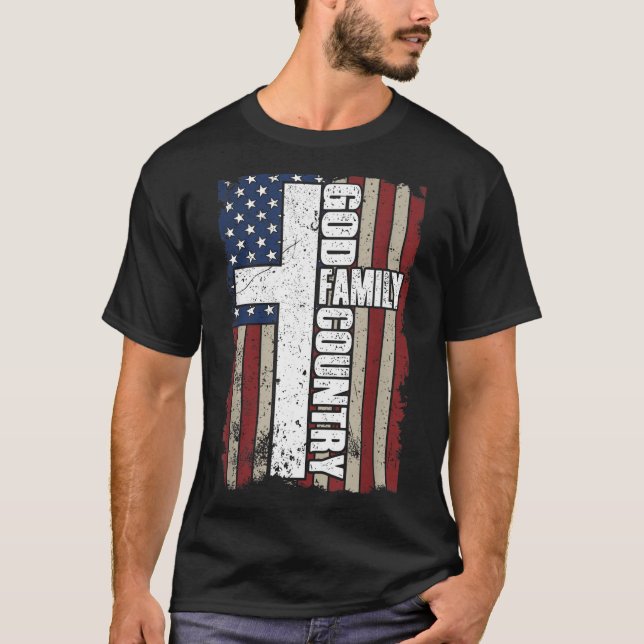 Camiseta God Family Country  (Frente)