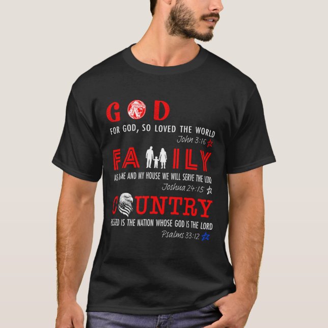 Camiseta God Family Country  (Frente)