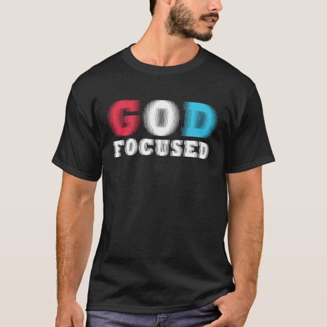Camiseta God Focused Awesome Christian Faith Graphic Wear S (Frente)