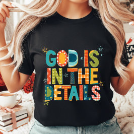 Camiseta God Is In The Details Christian Colorful Boho Rans