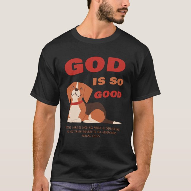 Camiseta GOD is So Good u2013 Kids & Adult Puppy Christian  (Frente)