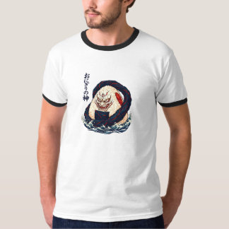 Camiseta God of Onigiri Oni Samurai Japanese Rice Ball Wave