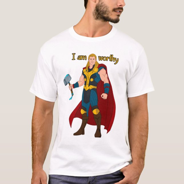 Camiseta God of Thunder Power Design with Lightning Bolt (Frente)